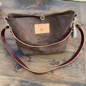 Leather Hobo Bag - Meanwhile Back on the Farm